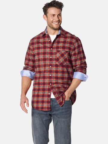 BABISTA Regular Fit Flanellhemd ' Floreverti ' in Rot: Vorderseite