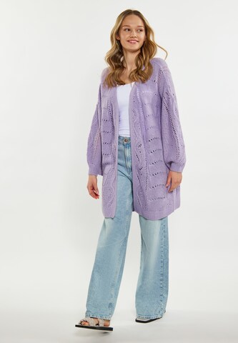 MYMO Knit Cardigan in Purple