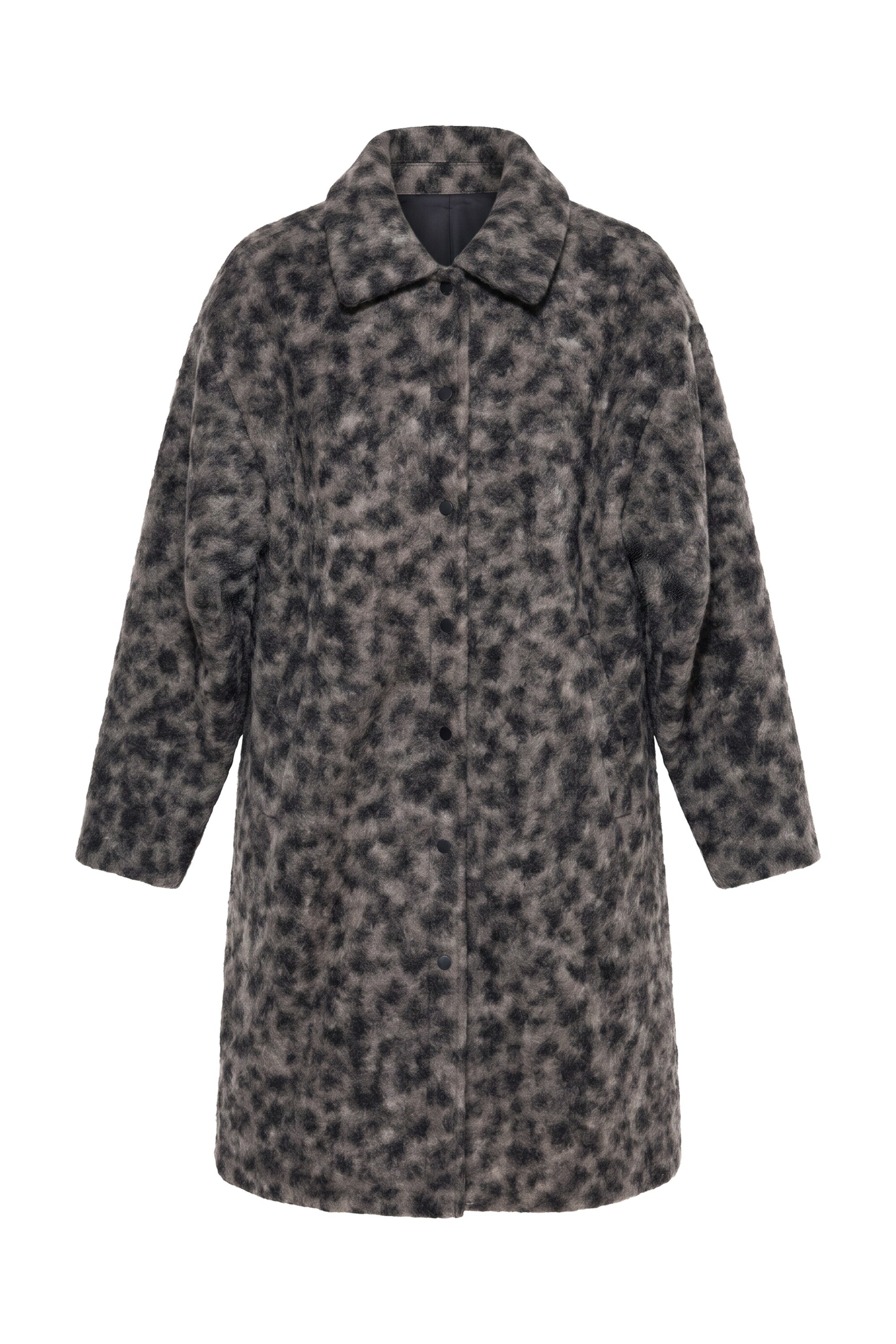 Studio Untold Between-Seasons Coat in Grey: front