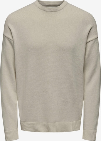 Only & Sons Pullover 'BAN' in Grau: predná strana