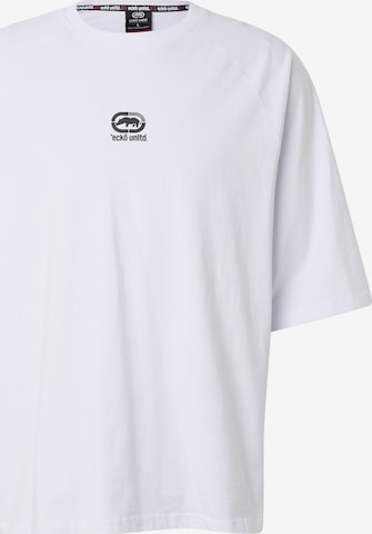 T-Shirt 'Quiet' Ecko Unlimited en blanc : devant