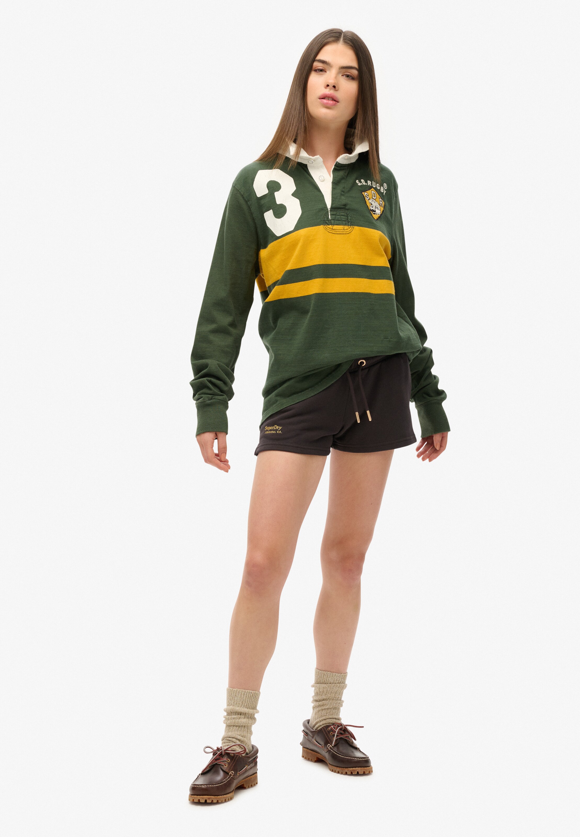 Superdry Regular Broek 'Essential' in Zwart