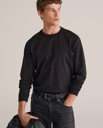 WE Fashion Majica | črna barva: sprednja stran