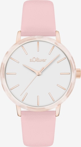 Montre à affichage analogique s.Oliver en rose : devant