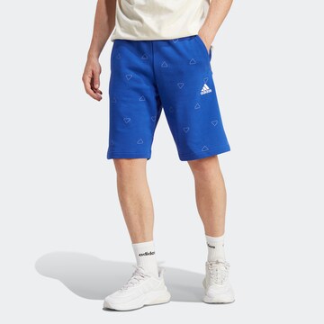 ADIDAS SPORTSWEAR Regular Workout Pants in Blue: front