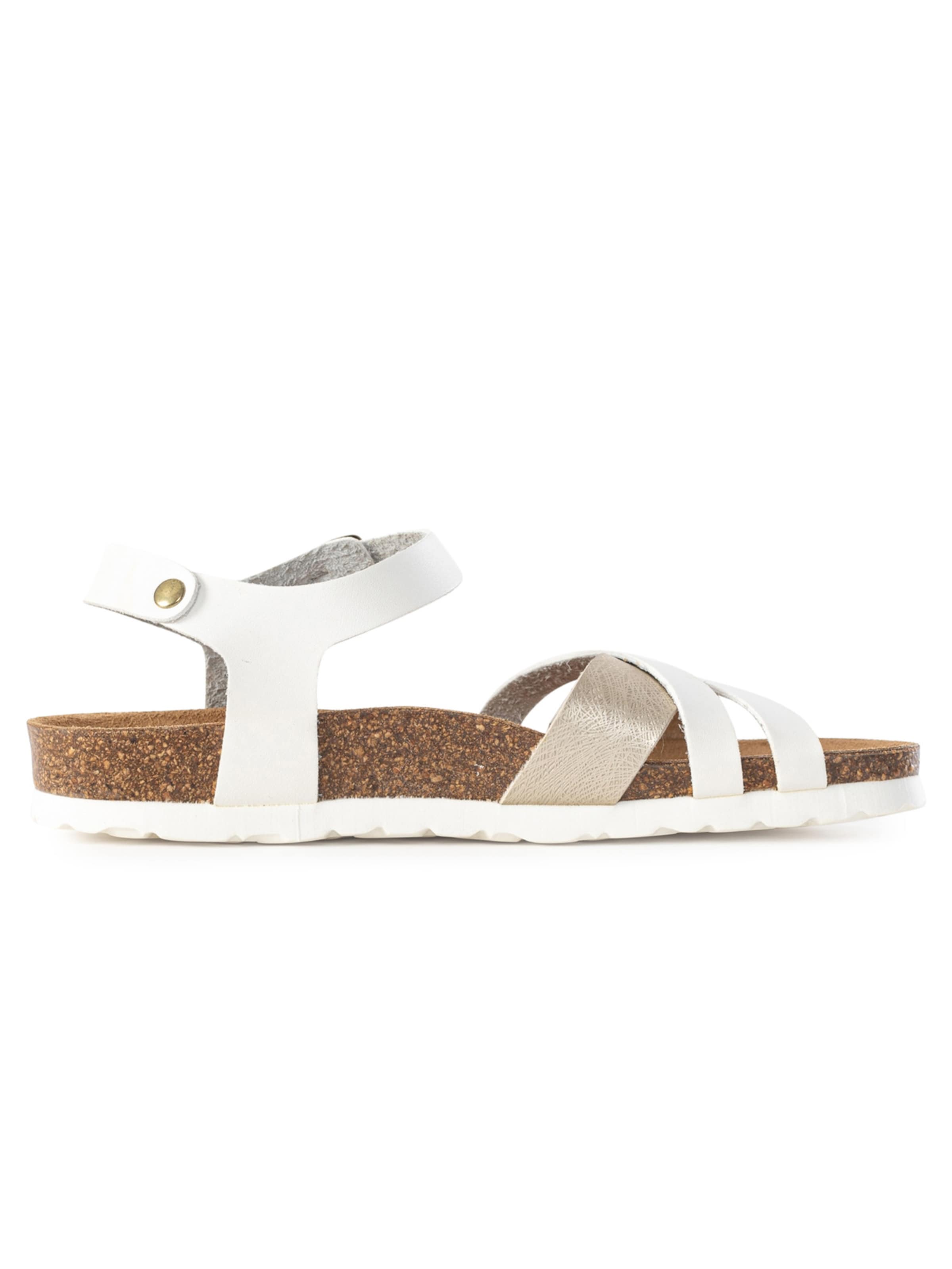 Bayton - Sandalias con hebilla 'Denia' en blanco