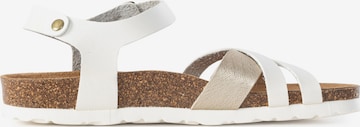 Bayton - Sandalias con hebilla 'Denia' en blanco