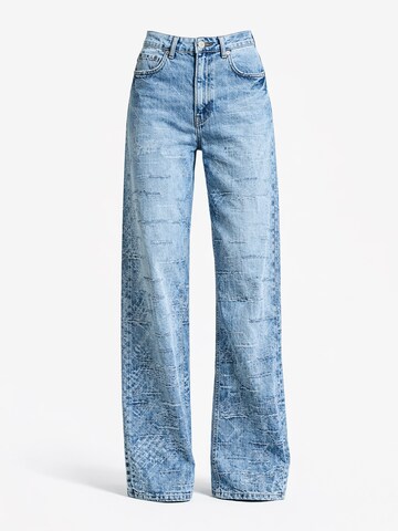 IT'S BASIC Wide leg Jeans 'Palazzo Mid Rise Jeans' in Blauw
