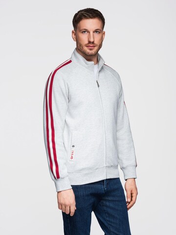 Ombre - Sudadera con cremallera en gris