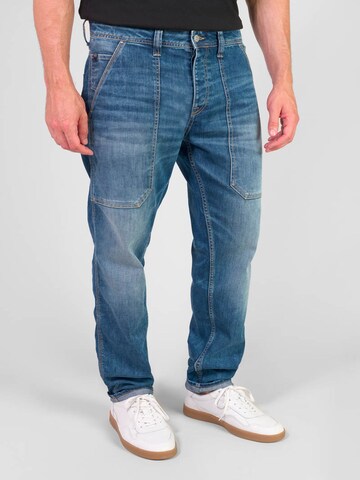 Le Temps Des Cerises Tapered Jeans in Blauw: voorkant