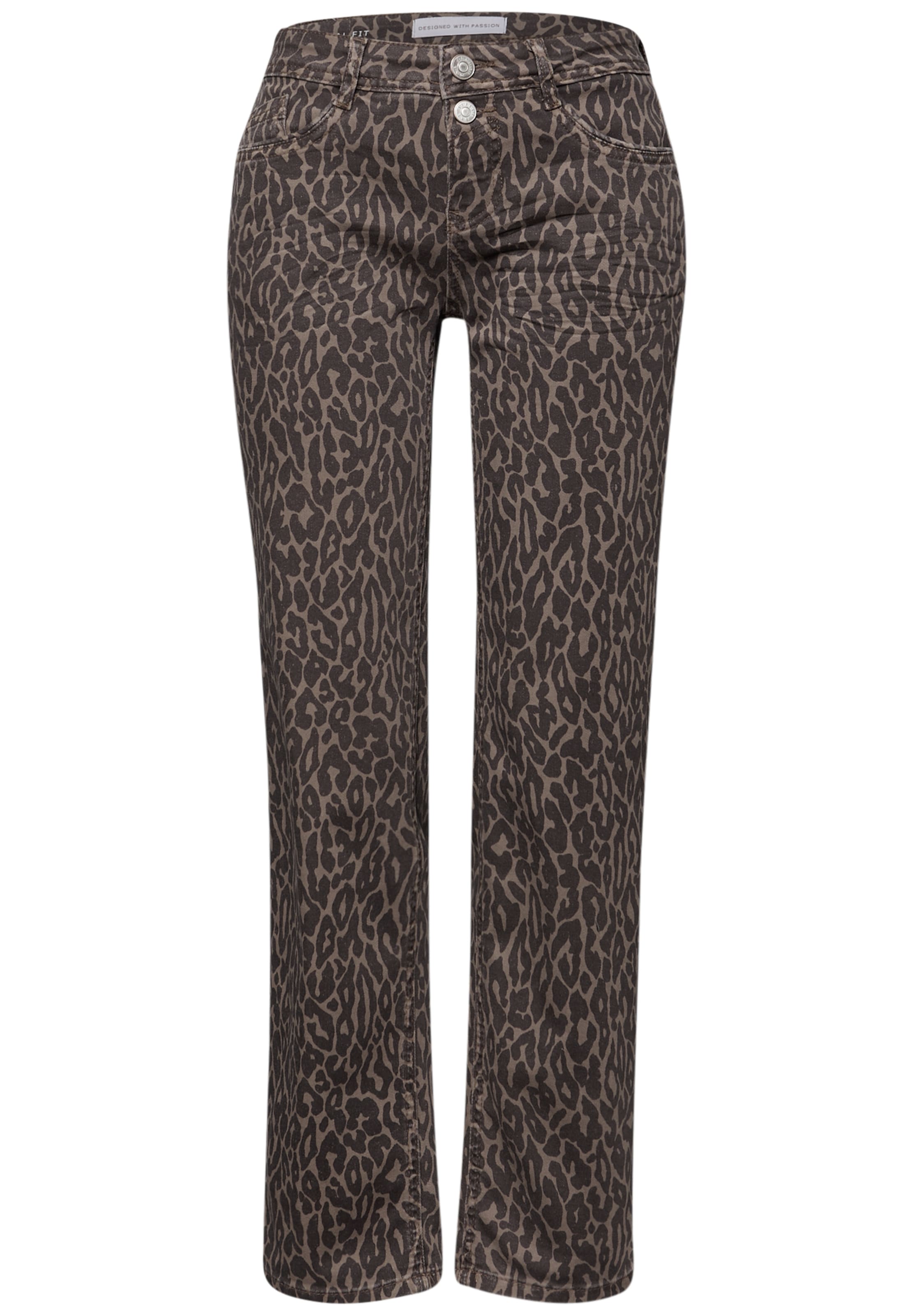 STREET ONE Regular Jeans 'Amalia' in Brown: front