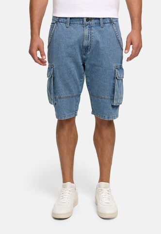 INDICODE JEANS Regular Cargohose 'Monroe ' in Blau: Vorderseite