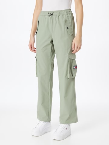 Tommy Jeans Cargo Pants 'BETSY' in Green: front