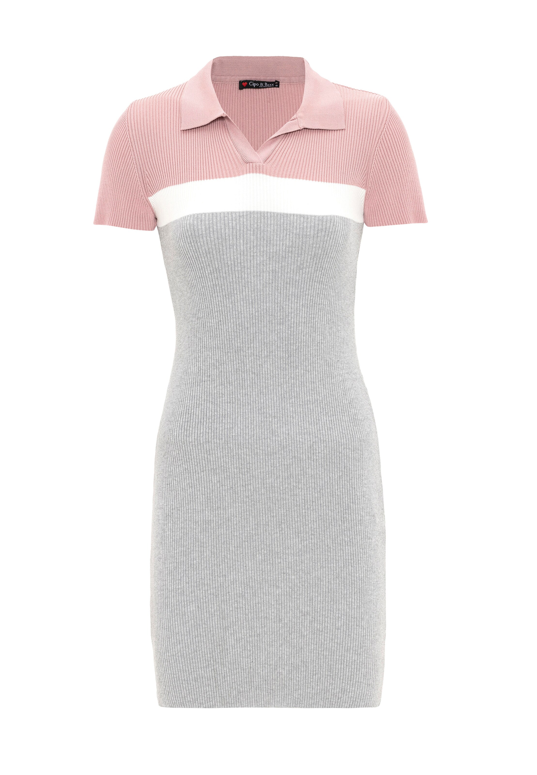 CIPO & BAXX Knit dress in Grey: front