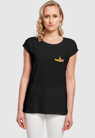 Merchcode T-Shirt 'Yellow Submarine' in Schwarz: predná strana