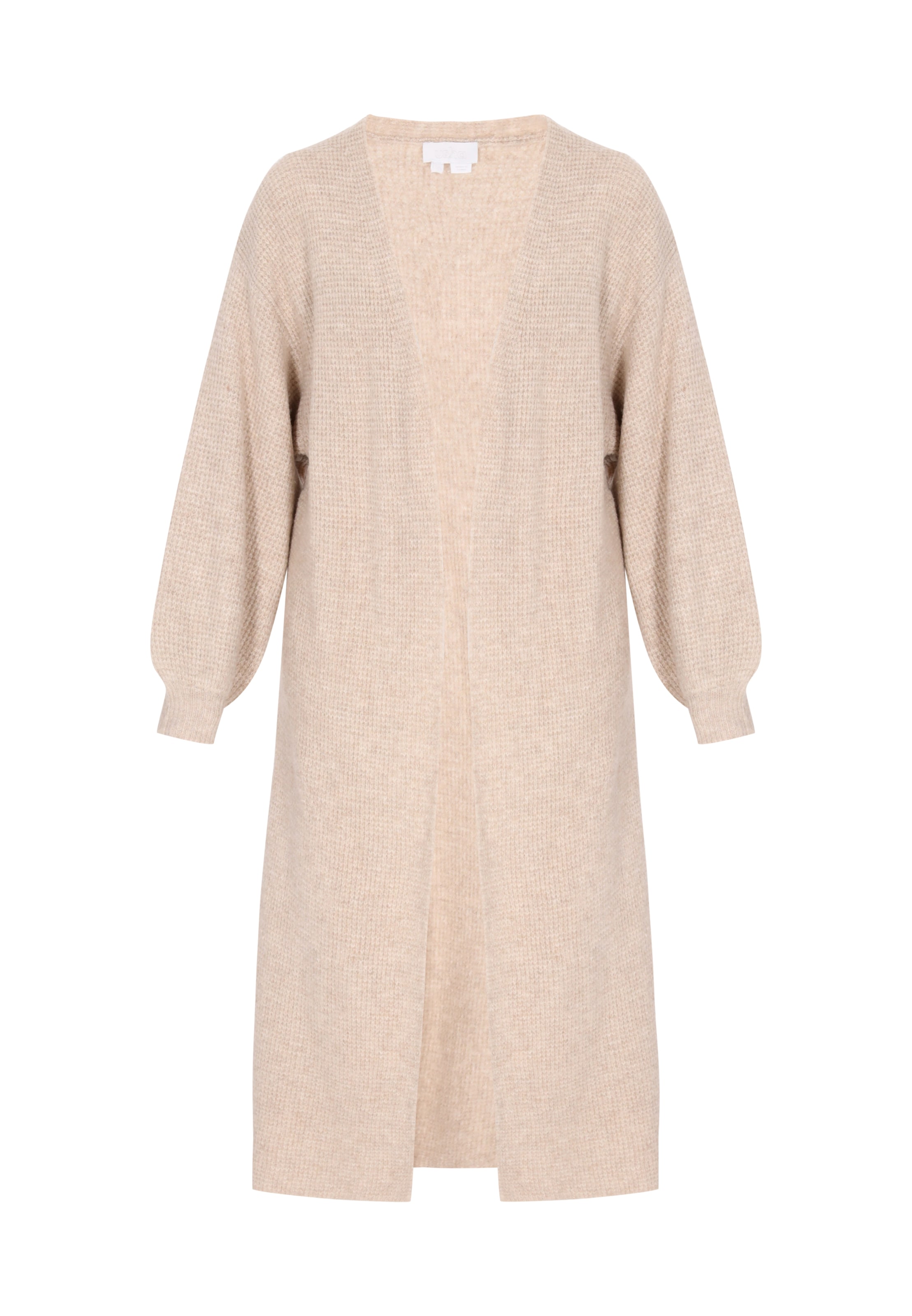 usha WHITE LABEL Płaszcz z dzianiny w kolorze beżowy: przód