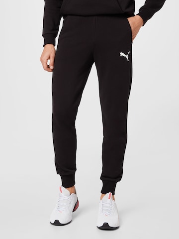 PUMA Tapered Sportbroek in Zwart: voorkant