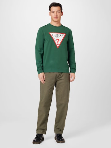 GUESS Sweatshirt 'AUDLEY' in Green