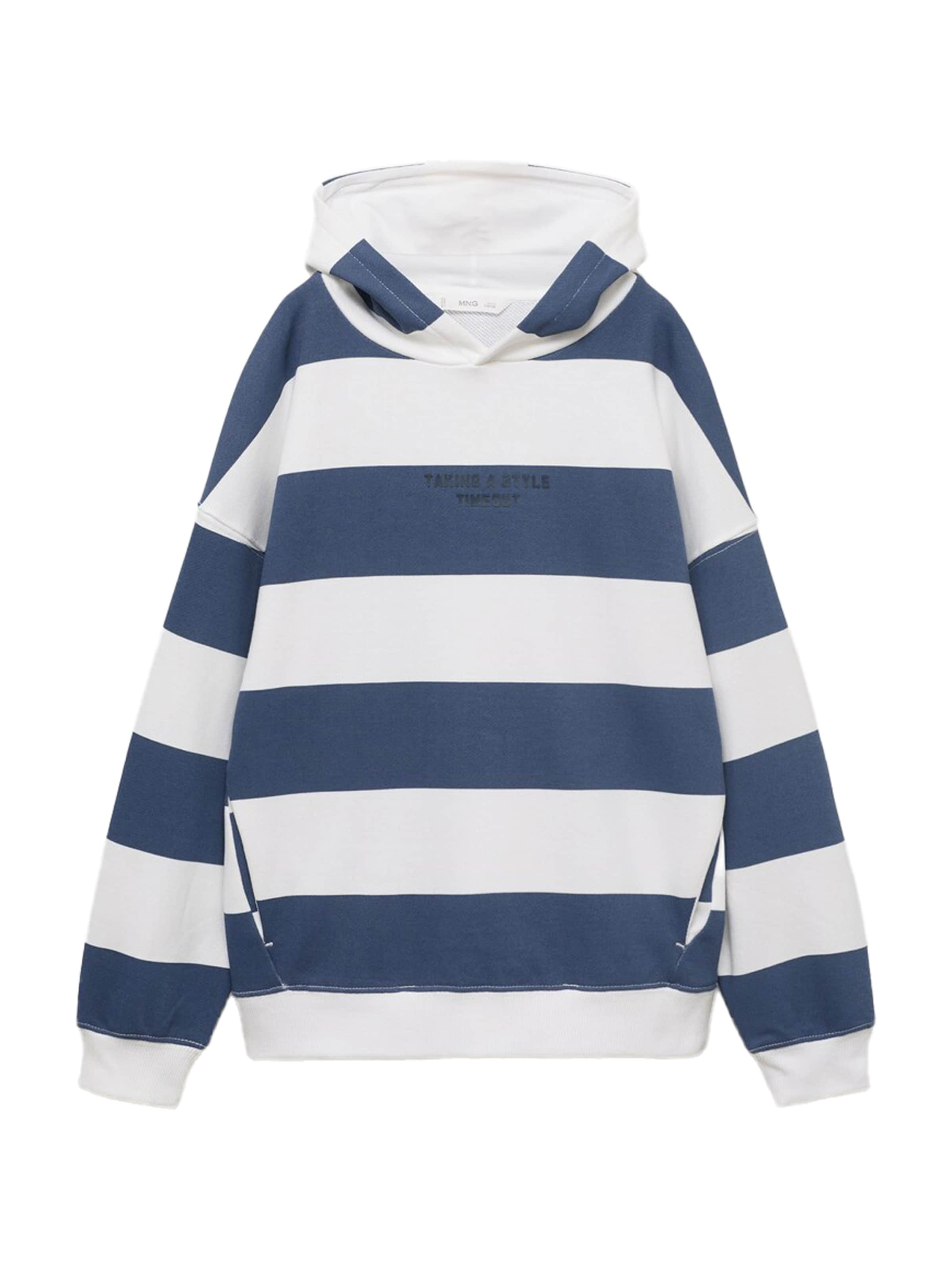 MANGO KIDS Sweatshirt 'STRIPHO' in Blauw: voorkant