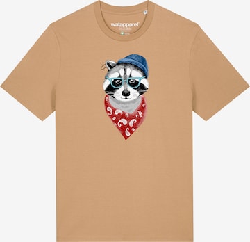Watapparel Shirt 'Waschbär' in Beige: Vorderseite