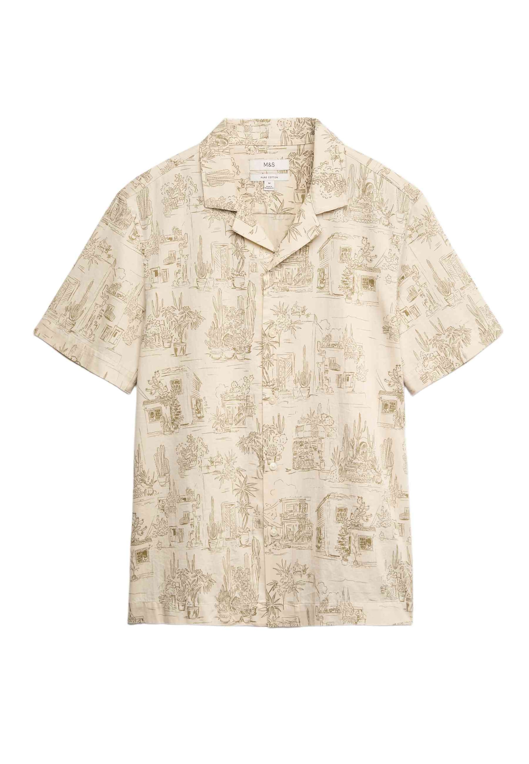 Camicia in S Marks & Spencer di colore écru / oliva, Visualizzazione prodotti