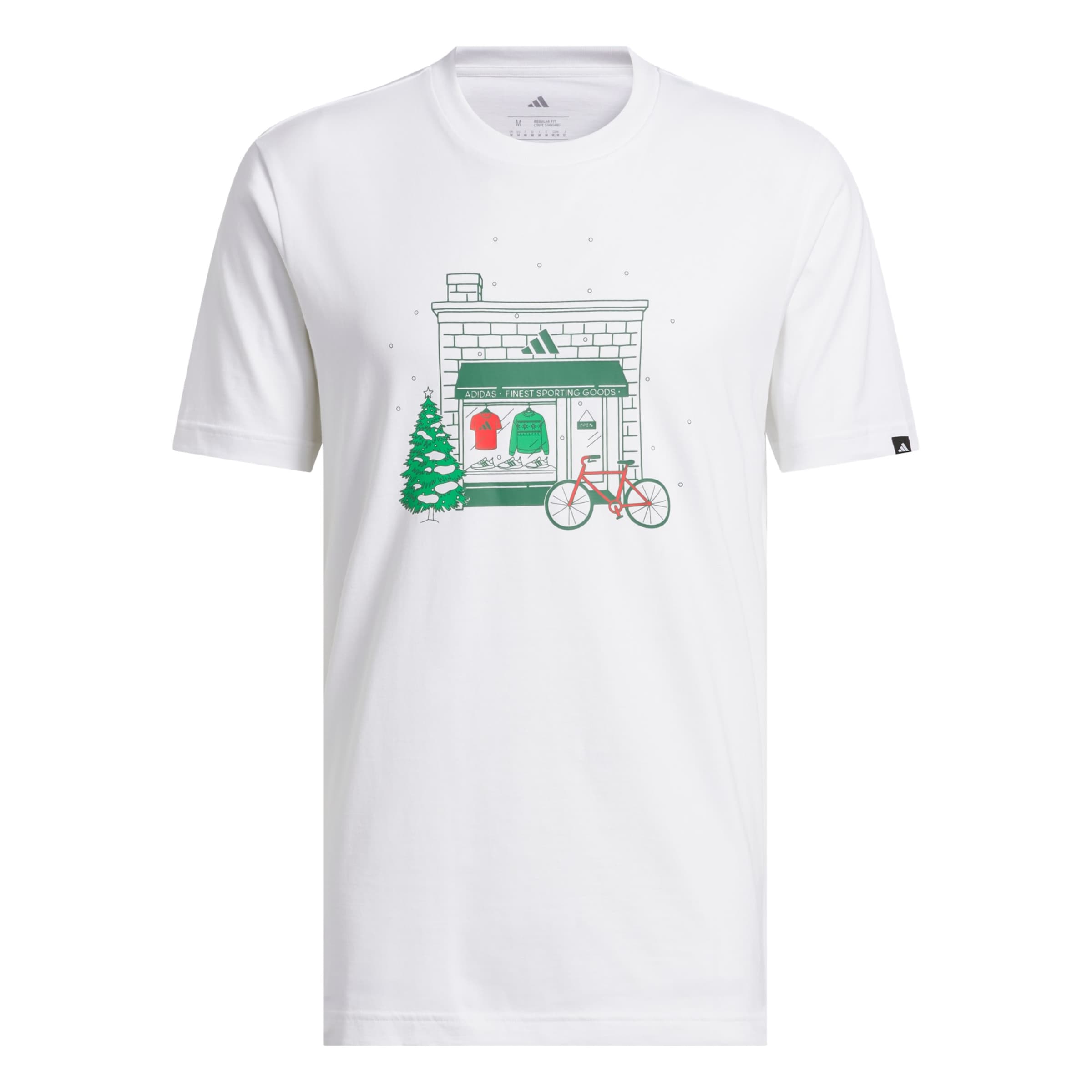 ADIDAS SPORTSWEAR Tričko 'Holiday Shop' – bílá: přední strana