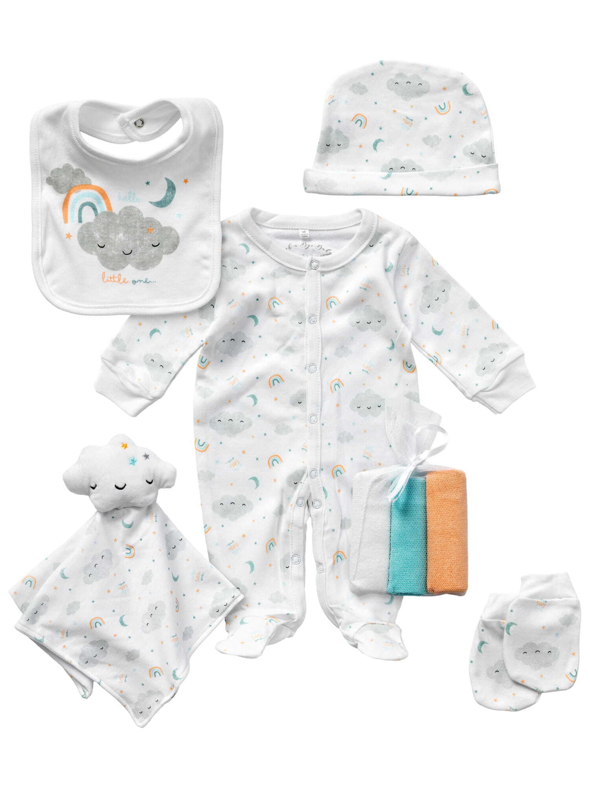 Set 'Wolken' Rock a Bye Baby Boutique en blanc : devant