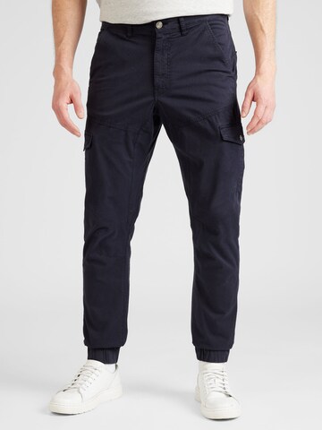 GUESS Tapered Cargobukser 'NEW KOMBAT' i blå: forside