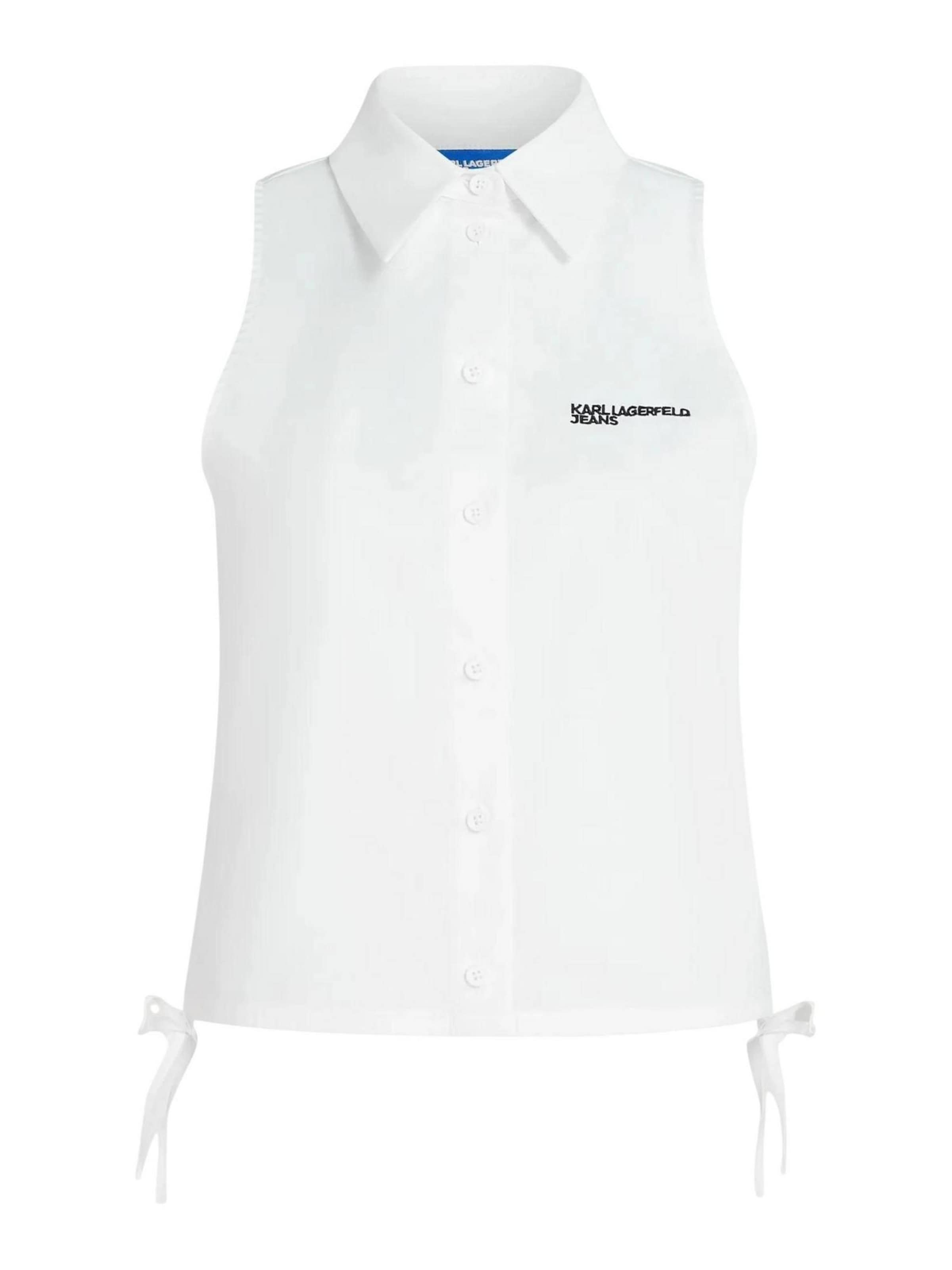KARL LAGERFELD JEANS - Blusa 'KLJ Sleeveless Blouse B2W11020' en blanco