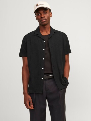 JACK & JONES Comfort fit Koszula 'Mykonos' w kolorze czarny