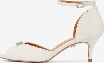 balta Kazar Basutės su dirželiais: priekis