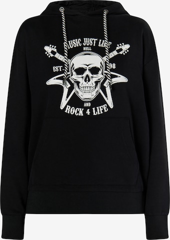 myMo ROCKS Sweatshirt 'Blonda' i svart: forside