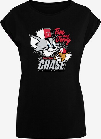 ABSOLUTE CULT Shirt 'Tom and Jerry - Chase' in Black: front