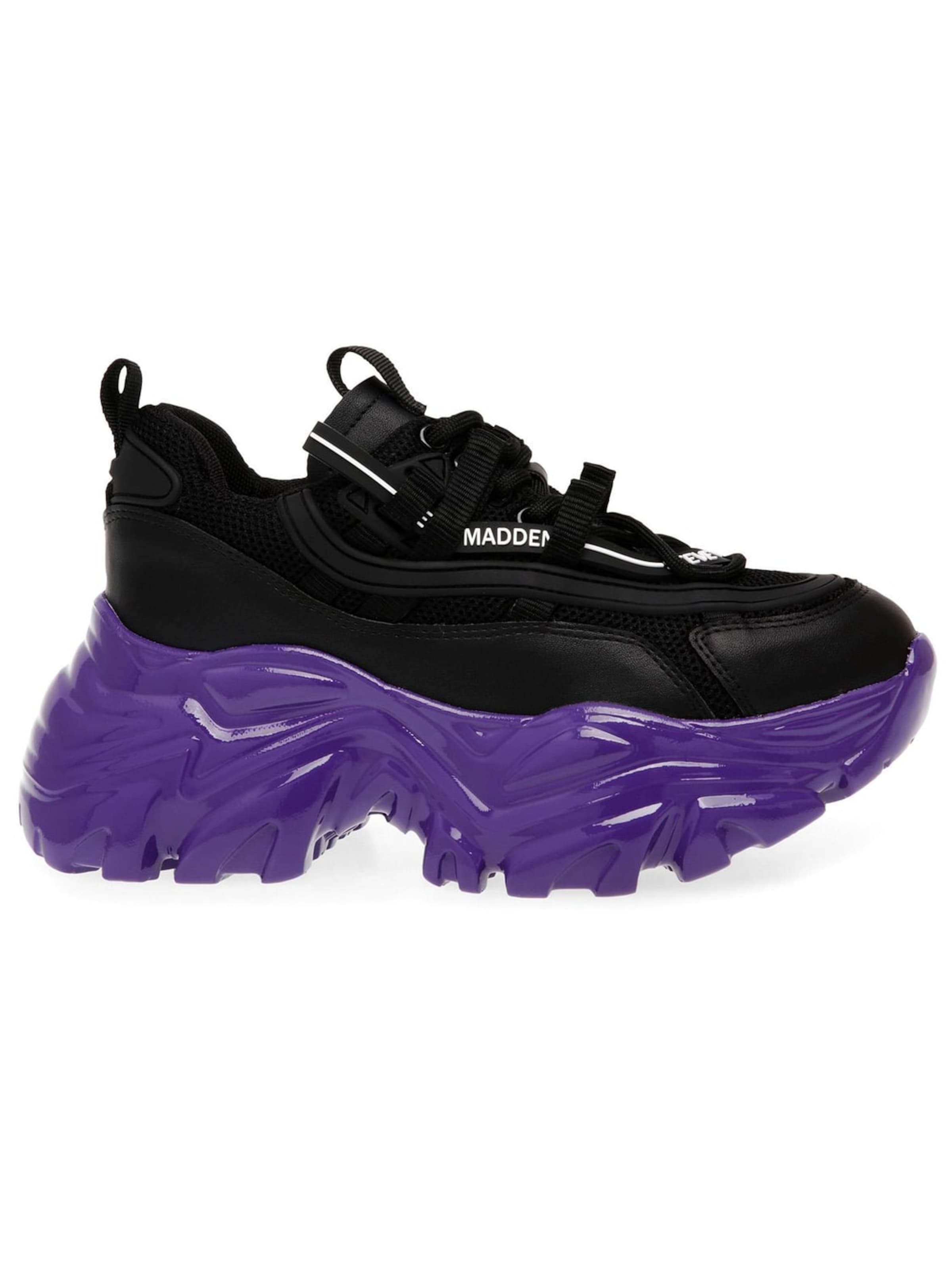 STEVE MADDEN Buty sportowe sznurowane 'W Recoupe Black / Purple Shoes' w kolorze czarny