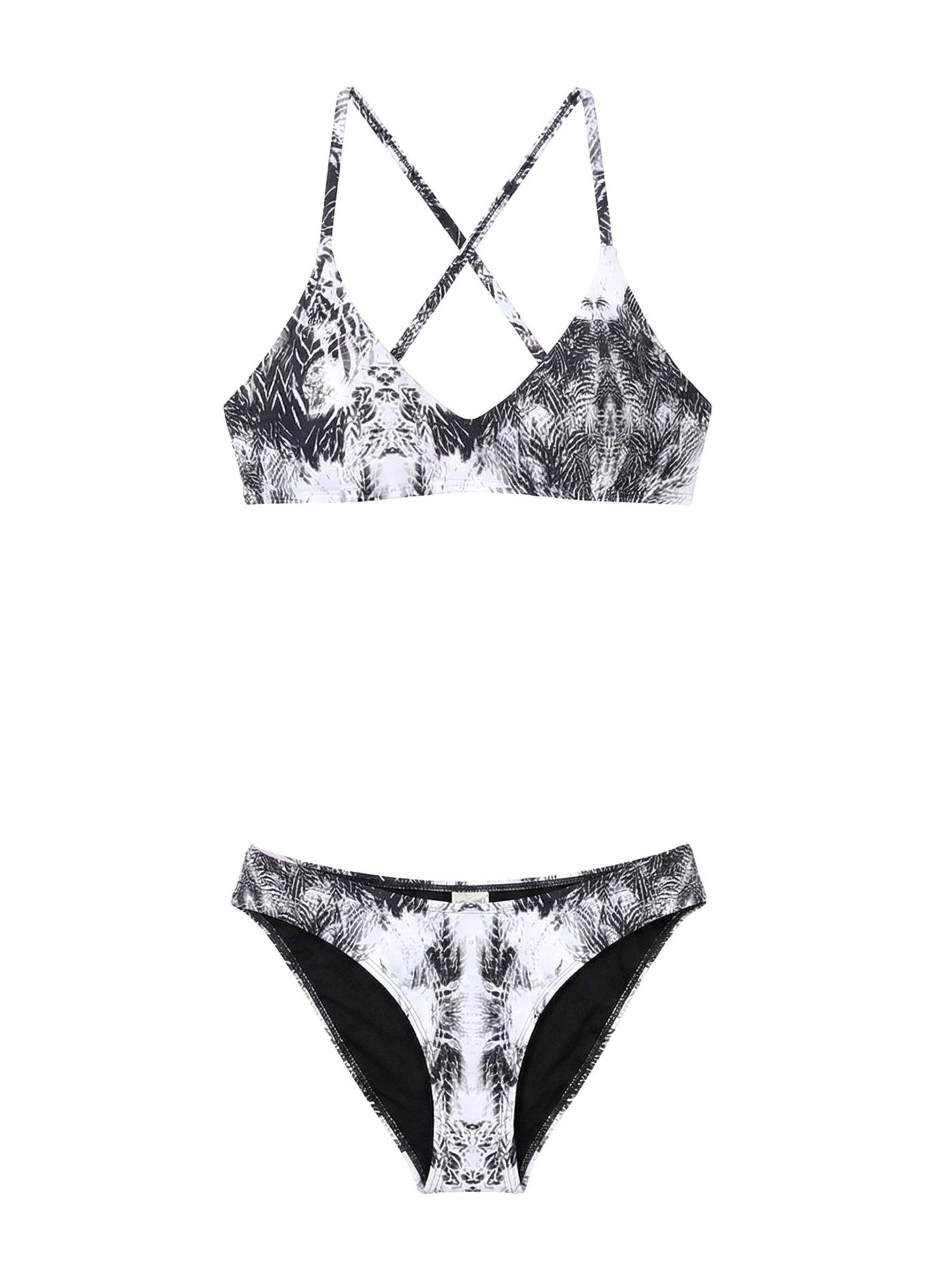 Kalaia Bustier Bikini in Schwarz: Vorderseite