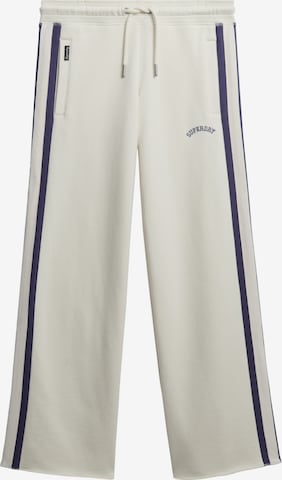 Pantalon 'Athletic Essentials' Superdry & Co en blanc : devant