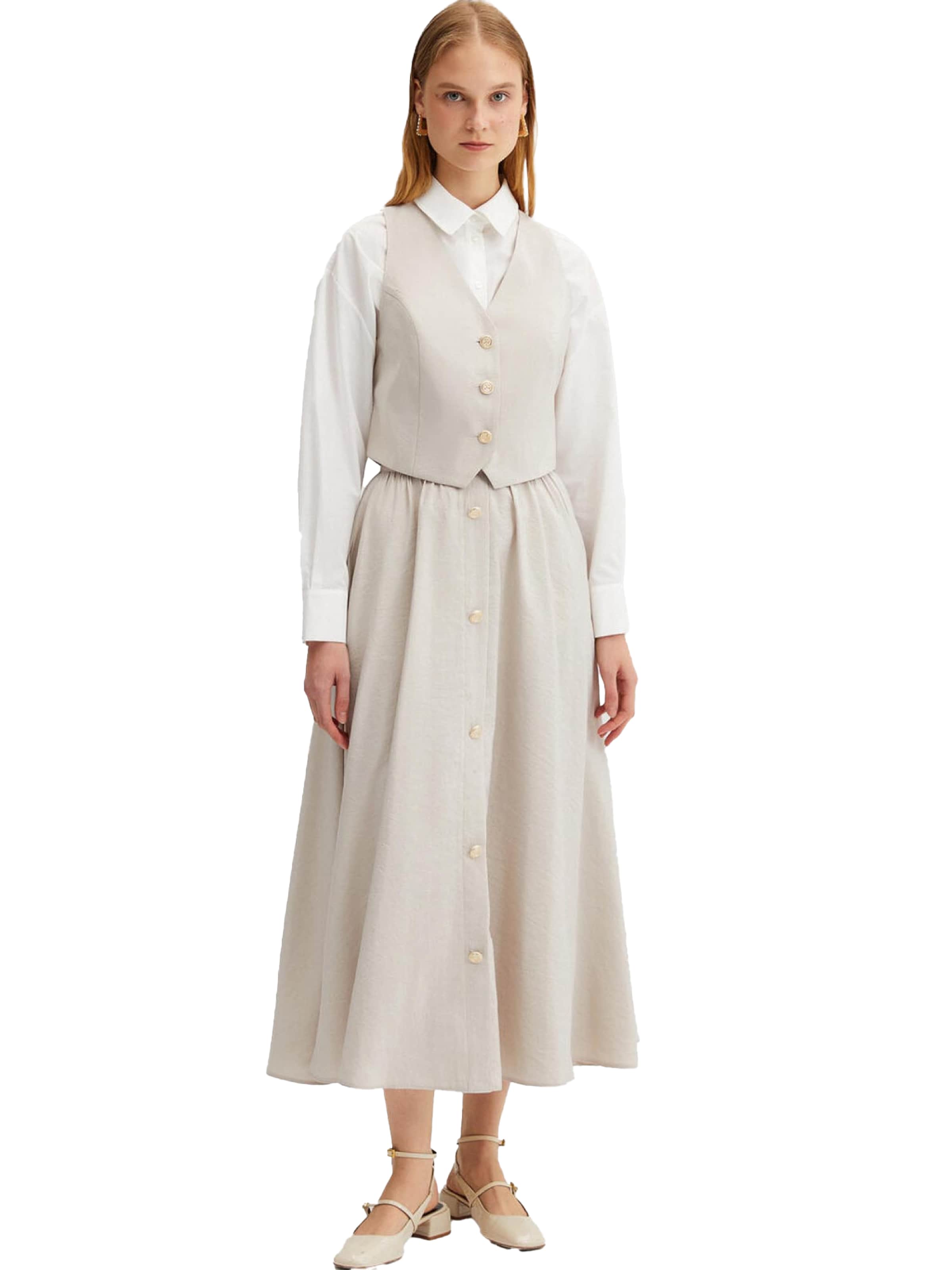 Touche Prive Kostuum in Grijs: voorkant