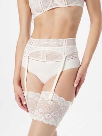 PASSIONATA Garters in White: front