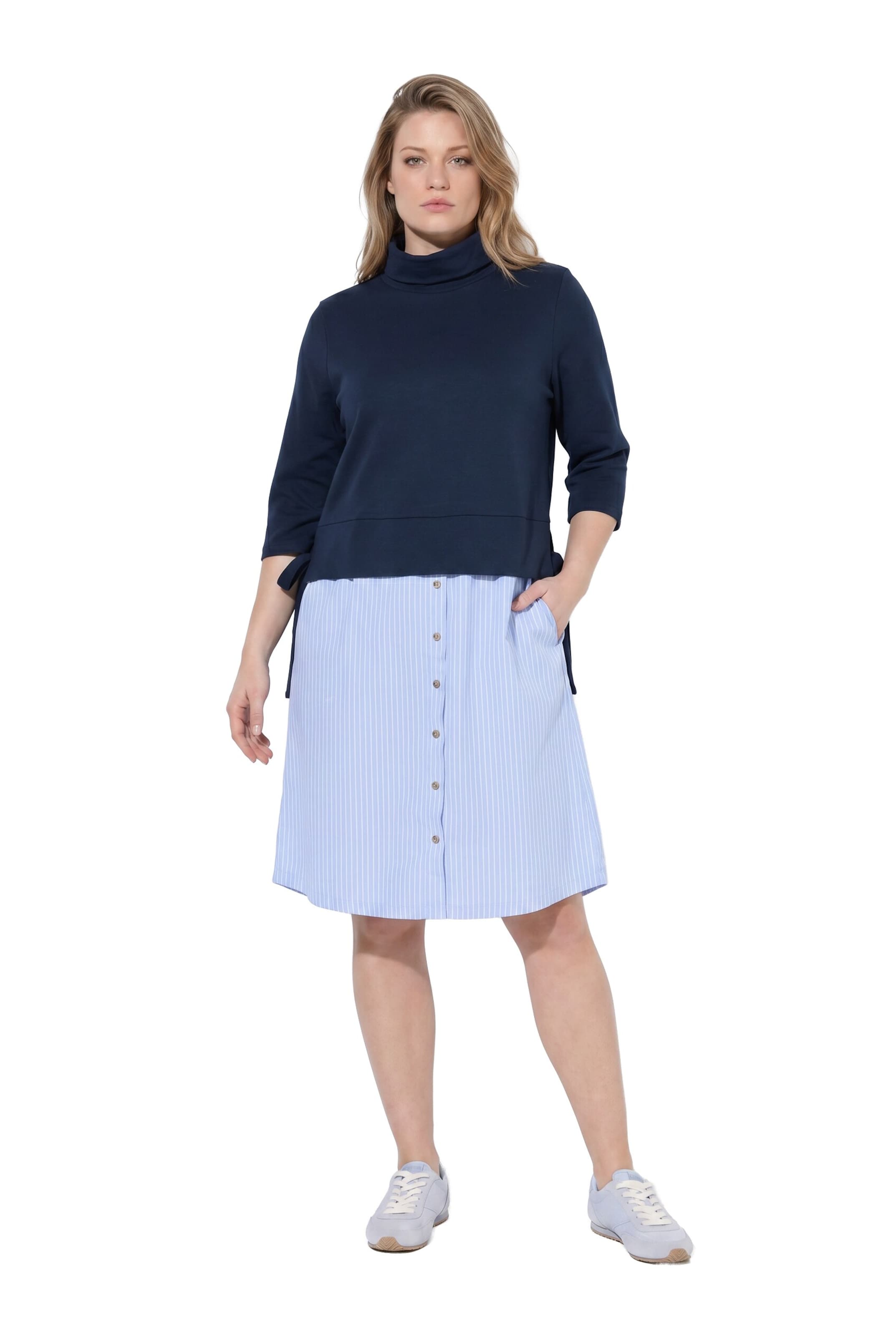 Ulla Popken Jurk in Blauw: voorkant