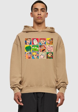 ABSOLUTE CULT Sweatshirt 'Toy Story - Character Squares' in Beige: front