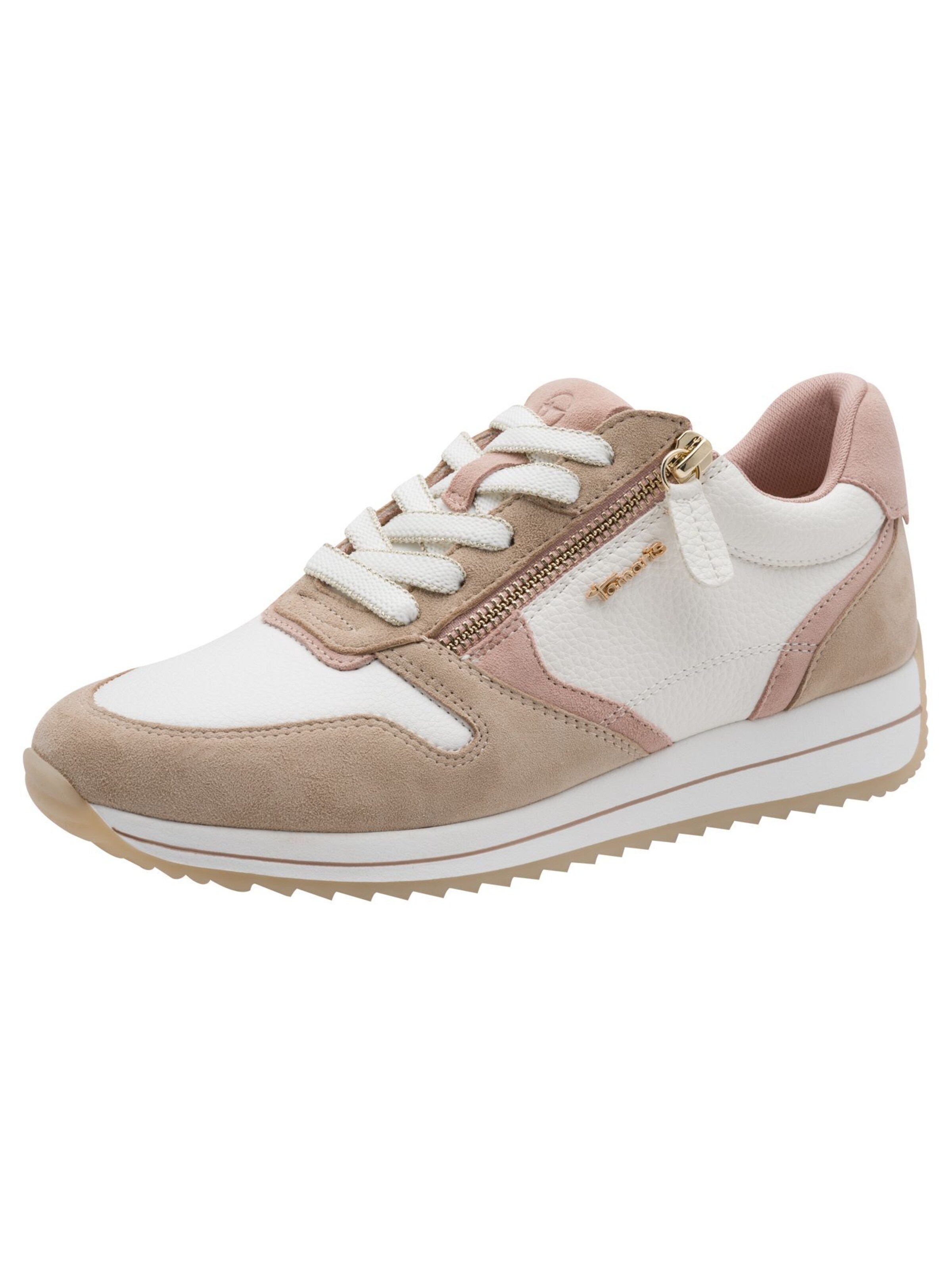 Tamaris Sneakers laag in Beige: voorkant