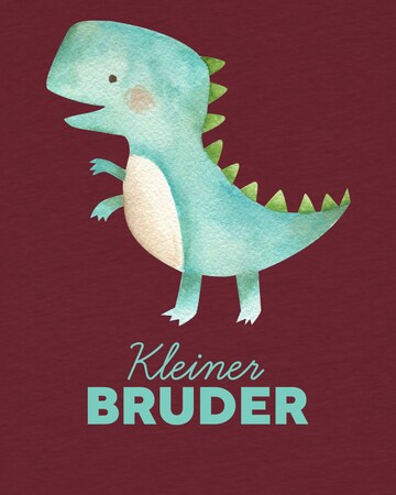 watabout.kids Shirt 'Dinosaurier 03 Kleiner Bruder' in Red