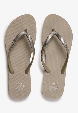 Tongs Superdry en beige