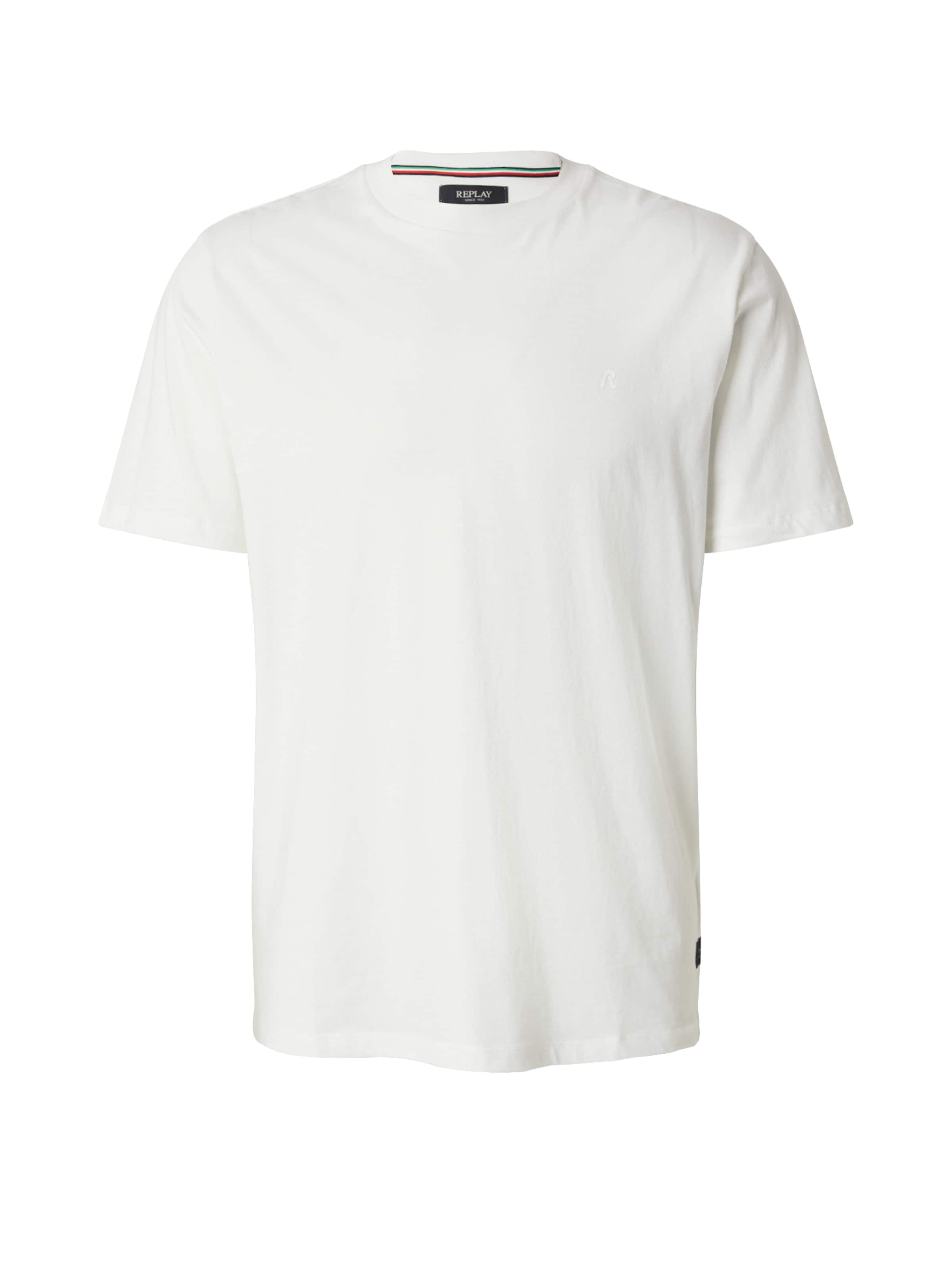 REPLAY Μπλουζάκι σε λευκό: μπροστά