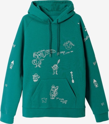 Sweat-shirt Desigual en vert : devant