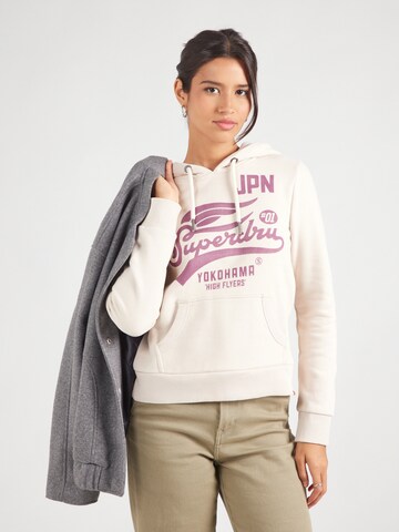 Superdry - Sweatshirt 'HIGH FLYERS' em cinzento: frente