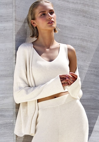 Cardigan Copenhagen Studios en beige : devant