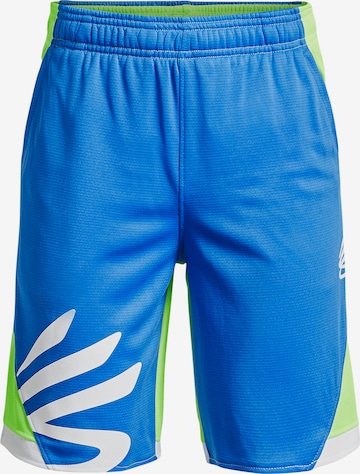 UNDER ARMOUR Regular Sports trousers 'Curry Splash' in Blue: front