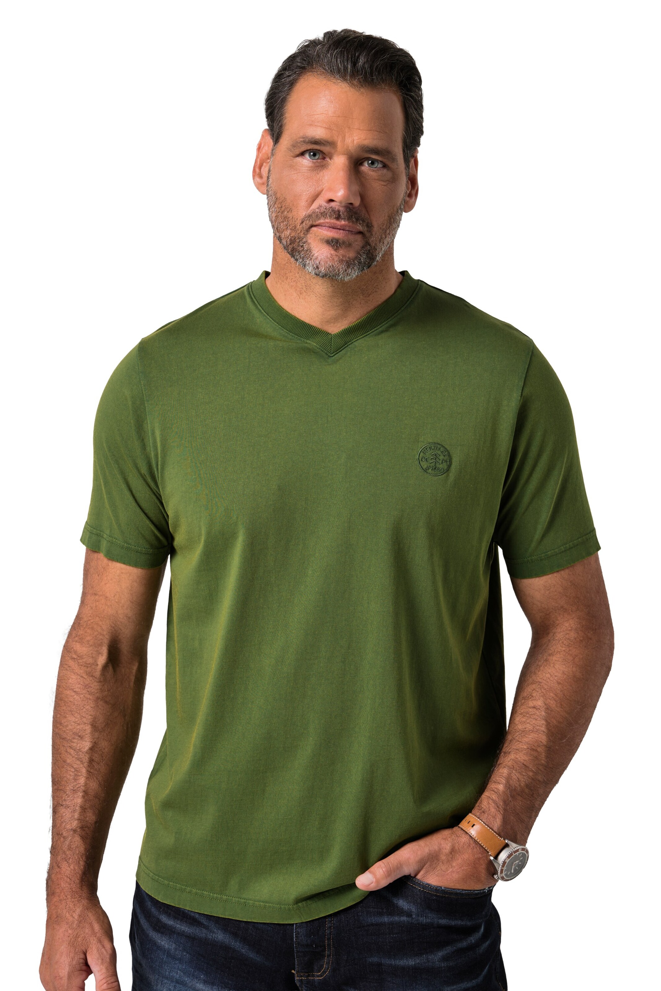 JP1880 T-Shirt in Grün: Vorderseite
