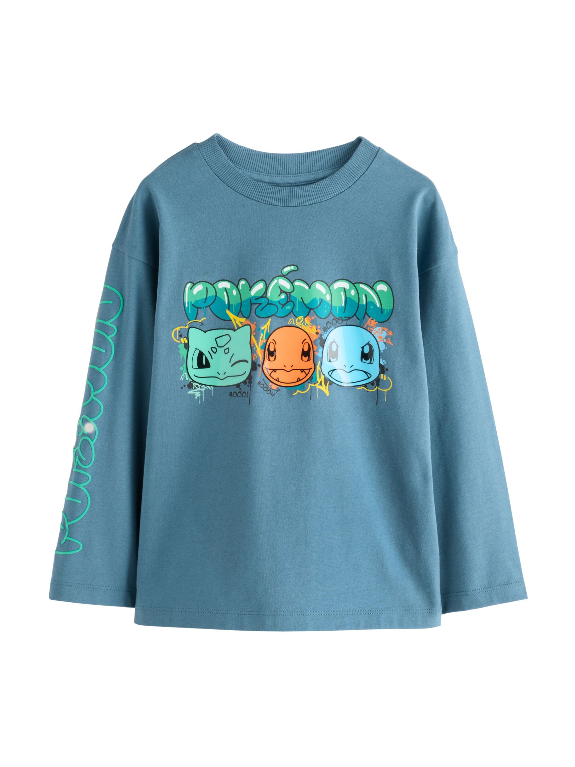 Next Shirt 'Pokémon' in Blauw: voorkant